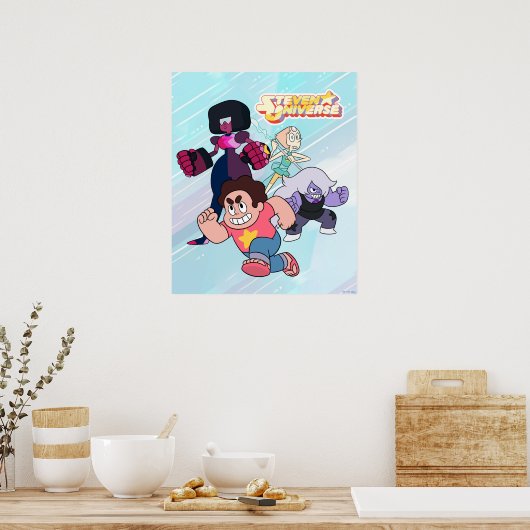 Poster Steven Universe | Crystal Gem Group Action (Cuisine)