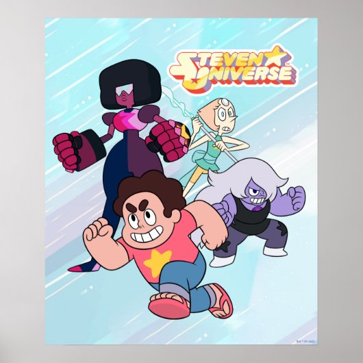 Poster Steven Universe | Crystal Gem Group Action (Devant)