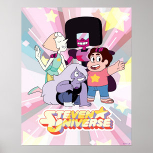 Poster Steven Universe   Crystal Gem Group Huddle
