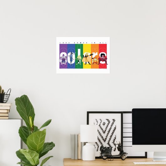 Poster Steven Universe - L'Amour Arrive Dans Toutes Les C (Bureau à domicile)