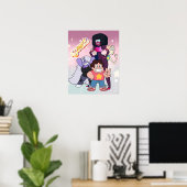 Poster Steven Universe | Pose du groupe Crystal Gem (Bureau à domicile)