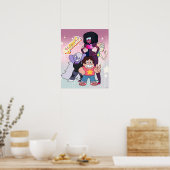 Poster Steven Universe | Pose du groupe Crystal Gem (Cuisine)