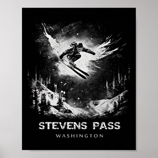 Poster Stevens P Washington Ski Ski Skieur (Devant)