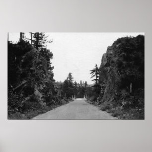 Poster Stevenson Pass, WA View North Bank Highway