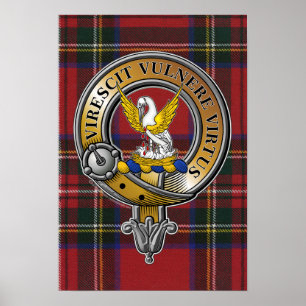 Poster Stewart Tartan & Badge