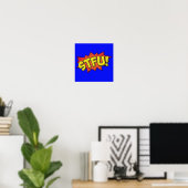 Poster STFU Urban Dictionary Action Bubble Golden Age Com (Bureau à domicile)