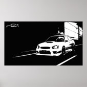 Poster STI WRX Rolling Shot with Drift Logo (Devant)