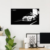 Poster STI WRX Rolling Shot with Drift Logo (Bureau à domicile)