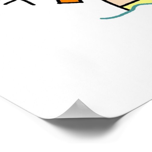 Poster Stick Figure Boy I Swim (Coin)