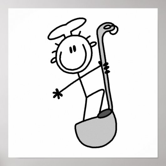 Poster Stick Figure Chef Avec Lame (Devant)