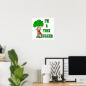 Poster Stick Figure Tree Hugger T-shirts et cadeaux (Bureau à domicile)