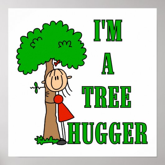 Poster Stick Figure Tree Hugger T-shirts et cadeaux (Devant)