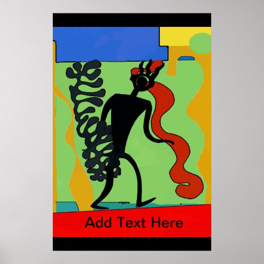Poster Stick Man, Ajouter du texte (Devant)