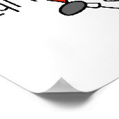 Poster Stick orange Pom-pom girl et cadeaux (Coin)