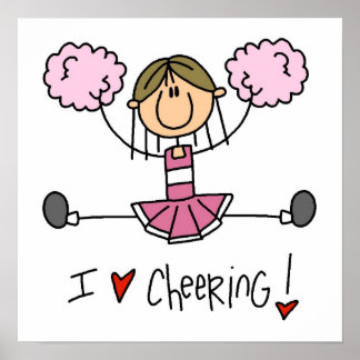 Poster Stick rose Pom-pom girl T-shirts et cadeaux