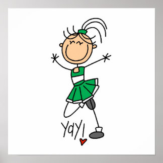 Poster Stick vert Figure t-shirts et cadeaux de Pom-pom g
