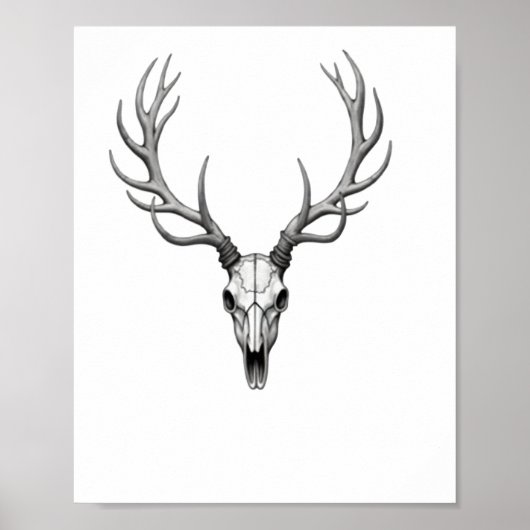 Poster Sticker à crâne de cerf moderne tendance2 (Devant)