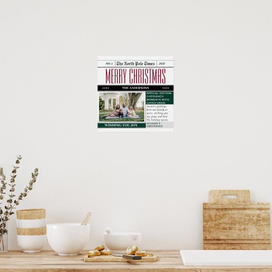 Poster Sticker à thème du journal de Noël (Cuisine)