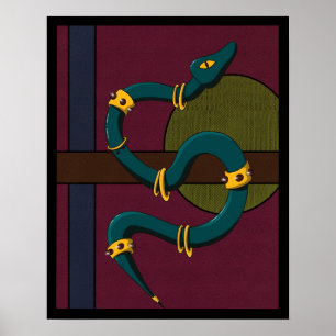 Poster Sticker Carré Snake
