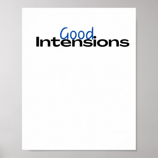 Poster Sticker de bonnes intentions (Devant)