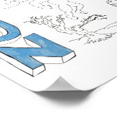 Poster Sticker de dessin amusant Daniel Johnston (Coin)