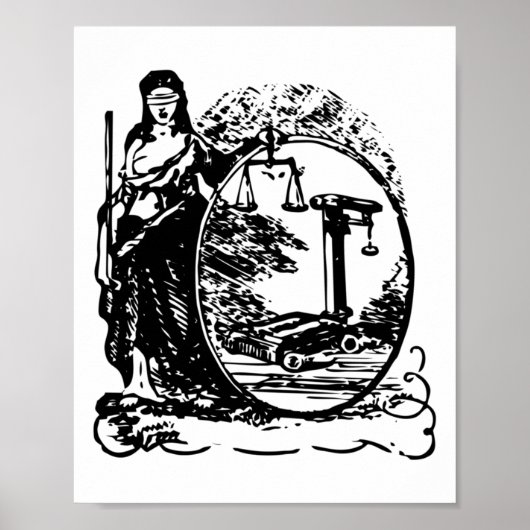 Poster Sticker De La Dame De Justice (Devant)