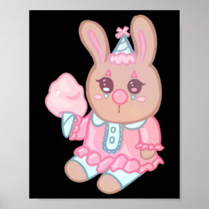 Poster Sticker de lapin clown