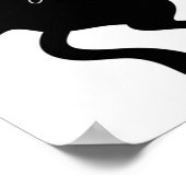 Poster Sticker en chat noir gras (Coin)