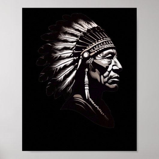 Poster Sticker en chef indien Seneca2 (Devant)