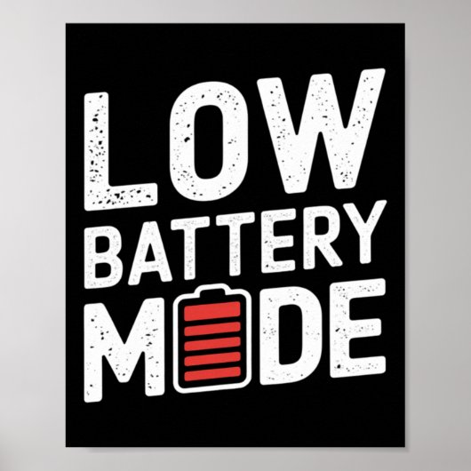 Poster Sticker en mode batterie basse (Devant)