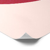 Poster Sticker en papier Coeurs roses (Coin)