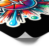 Poster Sticker Heartbeat De Basketball - Parfait Pour Les (Coin)