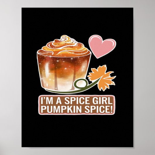 Poster Sticker Latte Fille épice citrouille (Devant)
