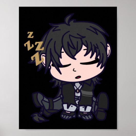 Poster Sticker Masc Rover Chibi Wuthering Waves (Devant)