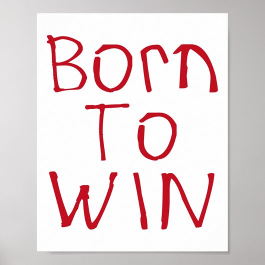 Poster Sticker Né Pour Gagner (Devant)