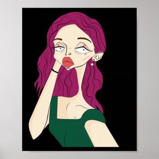 Poster Sticker pour fille divisée (Devant)