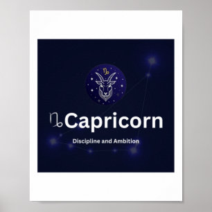 Poster Sticker pour signes zodiac Capricorn