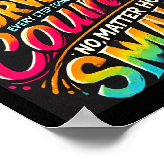 Poster Sticker Progrès Et Persistance (Coin)