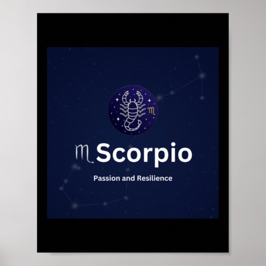 Poster Sticker Scorpio Zodiac (Devant)