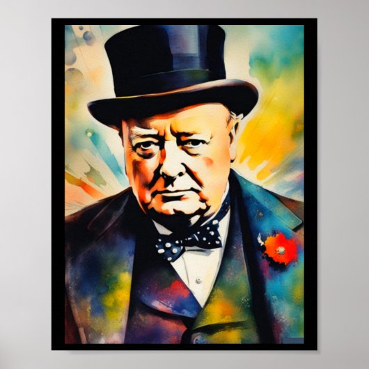 Poster Sticker Sir Winston Churchill (Devant)