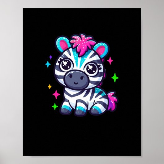 Poster Sticker Zebra (Devant)