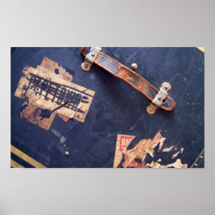 Poster Stickers Vieux Bagages