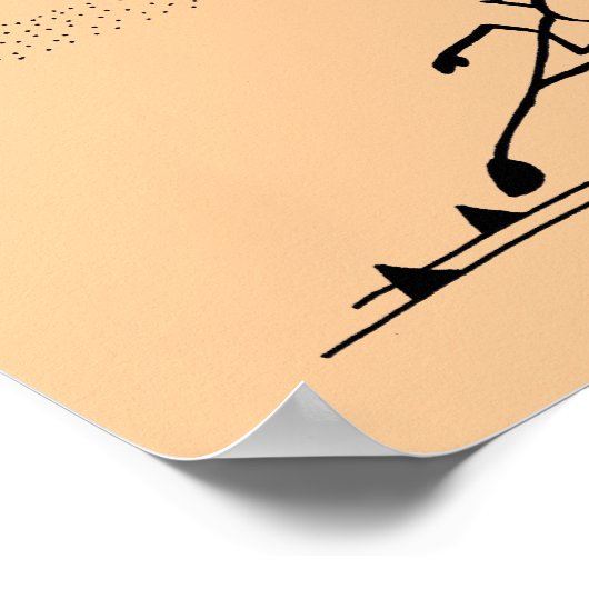 Poster Stickman piste et champ "All in a Day's Work" (Coin)
