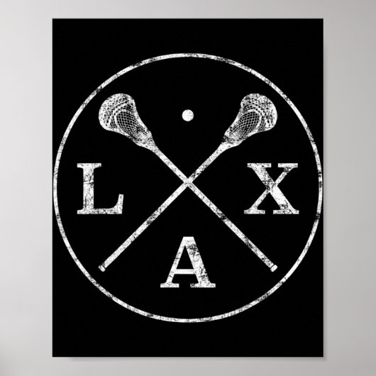 Poster Sticks de crosse Emblem I Tee pour les joueurs LAX (Devant)