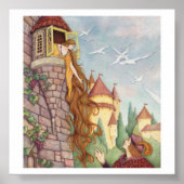 Poster  stijl Rapunzel (Voorkant)