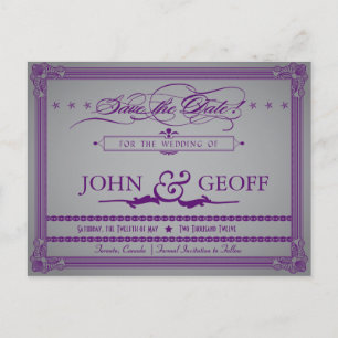 Poster Stijlaugplant en grijs sparen de Datum Aankondigingskaart