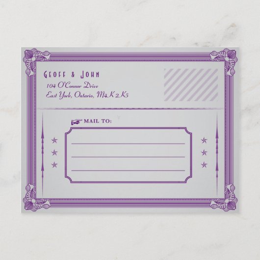 Poster Stijlaugplant en grijs sparen de Datum Aankondigingskaart (Achterkant)