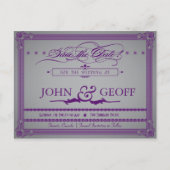 Poster Stijlaugplant en grijs sparen de Datum Aankondigingskaart (Voorkant)