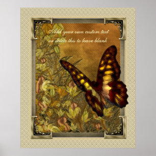 Poster Stijlvlinderillustratie