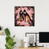 Poster stilettos noirs et dentelle (Bureau à domicile)